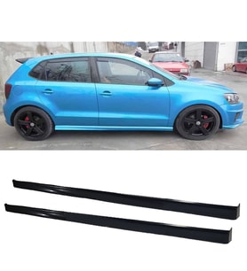 Vw Polo Mk5 R Line Yan Marşpiyel Seti Plastik 2 Adet Mat Siyah 2009-2017 karlık+ek+bodykit