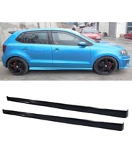 Vw Polo Mk5 R Line Yan Marşpiyel Seti Plastik 2 Adet Mat Siyah 2009-2017 karlık+ek+bodykit