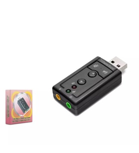 Hadron HDX5255 USB Harici Ses Kartı 7.1 Surround Kulaklık ve Mikrofon Çoklayıcı - Siyah - 1 ADET