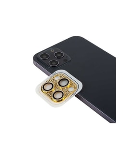 Apple iPhone 13 Pro Max Uyumlu Zore CL-08 Kamera Lens Koruyucu (Gold)