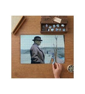 Sivil Mustafa Kemal Atatürk Tasarımı 240 parça Ahşap Puzzle Ahşap Kutuda MP06949