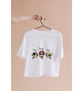 Power Puff Girls Tasarımlı Tişört Kişiye Özel ( Unisex - Büyük - Çocuk )