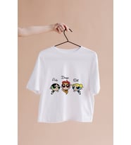 Power Puff Girls Tasarımlı Tişört Kişiye Özel ( Unisex - Büyük - Çocuk )