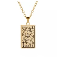 Kişiye Özel 925 Ayar Gümüş Balık Burcu Kolye (Gold)