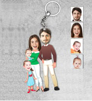 Kişiye Özel Aile Ahşap Anahtarlık-19