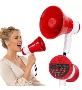 Magicvoice 619U 50 Watt Şarj Edilebilir El Megafonu Bluetooth Ses Kayıt Destekli