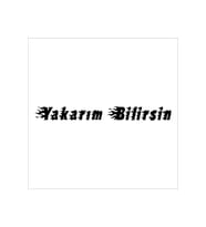 Yakarım Bilirsin Oto Sticker Siyah 30*3 Cm