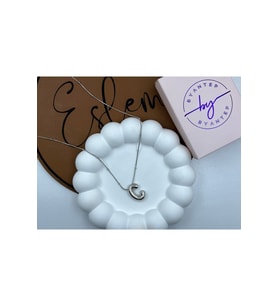 Balon Harf Çelik Silver Kolye C Harf (Standart)