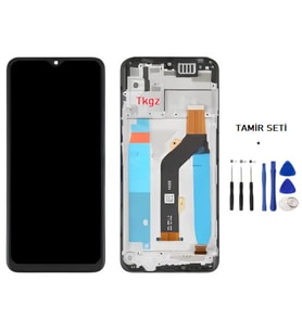 Tkgz - İnfinix HOT 10 PLAY Uyumlu Lcd Ekran Dokunmatik -A- Kalite ÇITALI + TAMİR SETİ