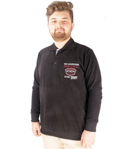 Mode XL Erkek Sweat Polo Selanik The Lightgouse 20443 Siyah