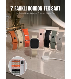 Bluetooth Konuşmalı Akıllı Saat 7 Farklı Kordonlu iOS ve Android Uyumlu Akıllı Kol Saati