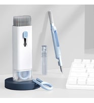 7'si 1 Arada Klavye Temizlik Seti - Bilgisayar, Telefon, Airpods İçin Çok Fonksiyonlu Temizleyici (Mavi)