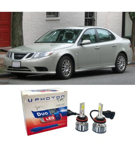 Saab 9-3 Led Xenon Uzun + Kısa Far Ampulü H4 Duo Yeni Seri Beyaz