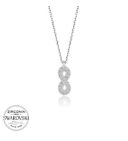 Swarovski Taşlı Gümüş Sonsuzluk Bayan Kolye