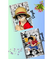 Monkey d luffy defter seti 2 adet A4 boyutu 21*30 çizgili + kareli 60 syf