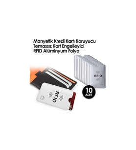 Manyetik Kredi Kartı Koruyucu Temassız Engelleyici Rfid Alüminyum N11.3036