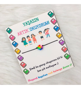 5 Adet Yaşasın Artık Okuyorum Bilekliği