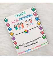 5 Adet Yaşasın Artık Okuyorum Bilekliği