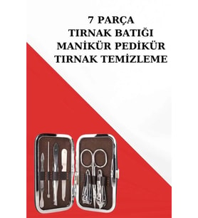 Northcity 7 Parça Pratik Tırnak Mantarı ve Batık Temizleme Taşıyabilir Manikür Pedikür Seti