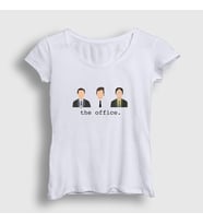 Presmono Kadın Beyaz Characters Dizi The Office T-Shirt 345078tt