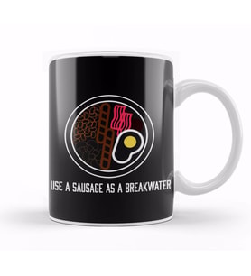 Alan Partridge Use A Sausage As A Breakwater Kupa Bardak Porselen