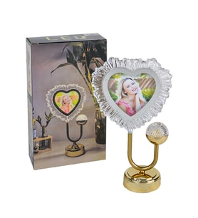 Exclusive Fotoğraflı Kalpli Masa Lambası - 20x35cm