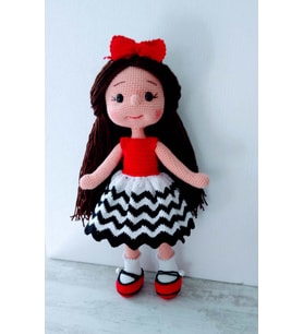 Şirin Karnaval Bebek Amigurumi Organik Oyuncak