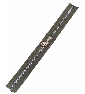 Angel Çanta Aksesuar Başlıklı Fermuar 40 Cm Gümüş Metal Haki