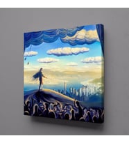 İNSANLAR KANVAS TABLO 90x90cm (Karışık)