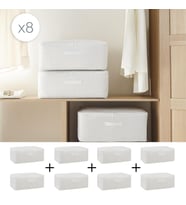 Home Wave 8'li Orta Boy Gri Pötikare Hurç Set 52 x 28 x 21 cm