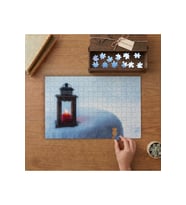Gaz Lambası - Kar - Manzara Tasarımı 240 parça Ahşap Puzzle Ahşap Kutuda MP04025