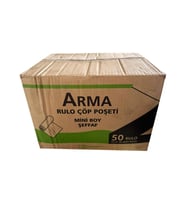 Arma Kimpack Beyaz Mini Boy 40 x 50 Cm. - 20 Litre Çöp Torbası Poşeti - 40 Adetlik 40 Rulo / Koli