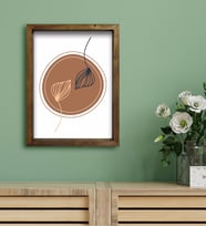 BK Gift Otel Odası Konseptli Doğal Masif Ahşap Çerçeveli Tablo 30x40cm-11