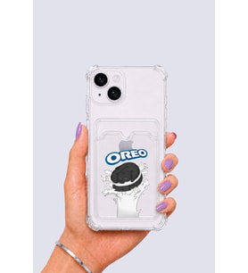 iPhone 14 Kartlıklı OREO Desenli Kılıf - GLST1826-9715