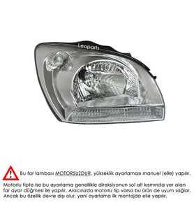 LEOPARTS Kia Sportage Far Lambası Sağ (Manuel) 2005-2008 92102-1F010