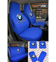 BMW Logolu Oto Koltuk Kılıfı Ön Arka Set – Penye Likralı Universal Koltuk Koruyucu Servis Kılıfı