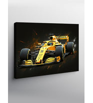 Kanvas Tablo Sarı Formula 1 Arabası