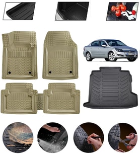 Opel Astra H 2004-2010 Sedan Uyumlu Paspas Araca Özel Bagaj Havuzu MBS Bej