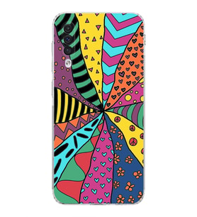 PrintiFy Samsung Galaxy A30S ile Uyumlu Retro Color 4  Kamera Korumalı Şeffaf  Kılıf
