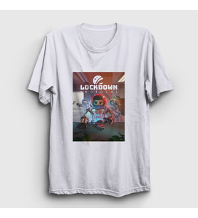 Presmono Unisex Beyaz Oyun Lockdown Protocol T-Shirt 476823tt