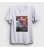 Presmono Unisex Beyaz Oyun Lockdown Protocol T-Shirt 476823tt