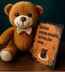 Kahve Ayıcık VeAhşap Poster Pano