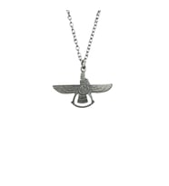 Faravahar Ahura Mazda Zerdüştlük Unisex Kolye – 60 cm Zincirli Antik ve Mistik Tasarım