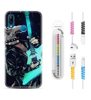 Huawei P20 Lite Mate 10 20 Lite Pro P40 Lite KılıfKablo Koruma Spiral Silikon Dog Guitar 1789