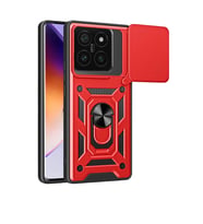 Xiaomi Mi 14t Pro Kılıf Pars Lens Yüzüklü Silikon - Kırmızı