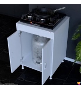 Modilayn Aymen 60 cm Tüp Bölmeli Set Üstü Ocak Altı Dolabı - Mutfak Tüp Gizleme Modülü