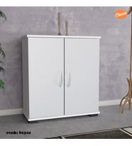 Modilayn EU-112 Ayakkabılık Çok Amaçlı Dolap Antre Ayakkabılık 4 raflı Ayakkabı Dolabı - BEYAZ