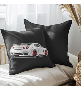 eJOYA Beyaz GTR Tasarımlı 2'li Yastık İçi Ve Kırlent Kılıfı 45cm 113450