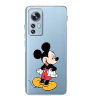 Xiaomi Mi 12 Uyumlu Kamera Korumalı Kapak Mickey Mouse Tasarımlı Şeffaf Silikon Kılıf