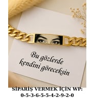 Kişiye Özel Lazer İşlemeli Çelik Göz Bileklik